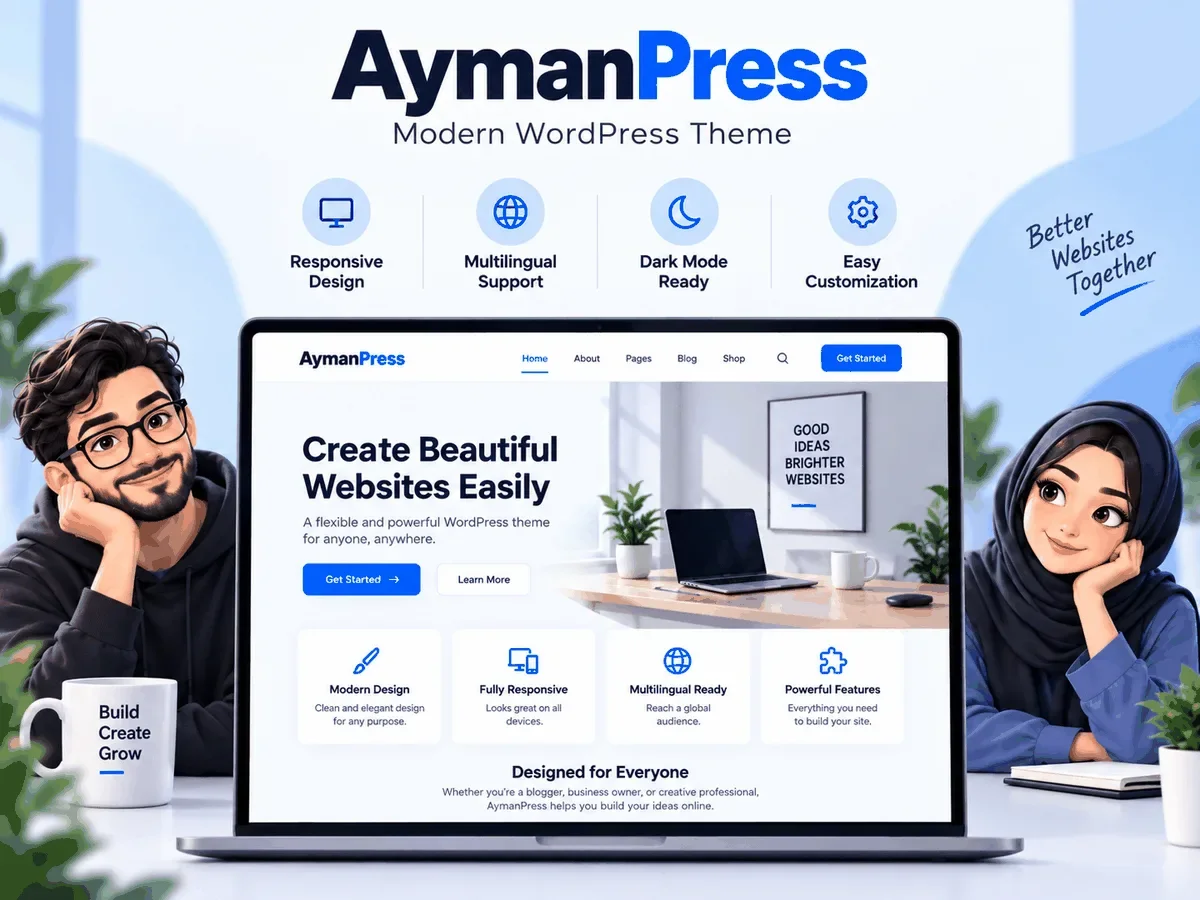 AymanPress قالب ووردبريس